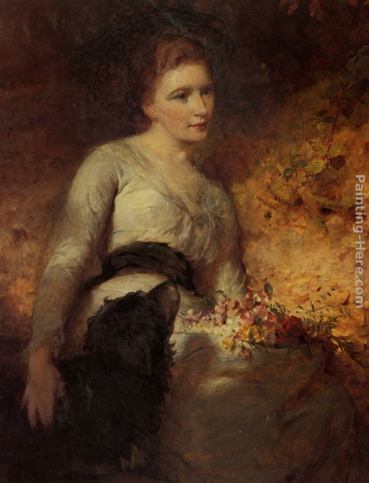 Jane Isabella Baird Villiers painting - George Elgar Hicks Jane Isabella Baird Villiers art painting